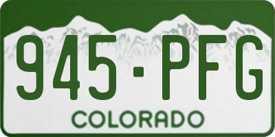 CO license plate 945PFG