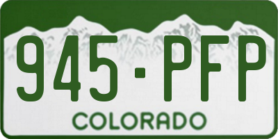 CO license plate 945PFP