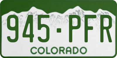 CO license plate 945PFR