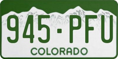 CO license plate 945PFU