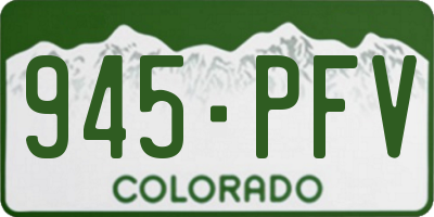 CO license plate 945PFV