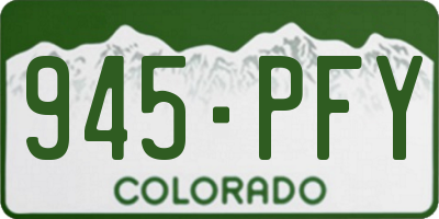 CO license plate 945PFY