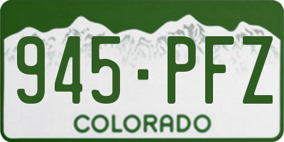CO license plate 945PFZ