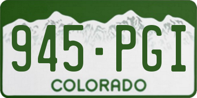 CO license plate 945PGI