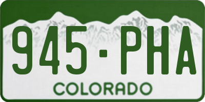 CO license plate 945PHA