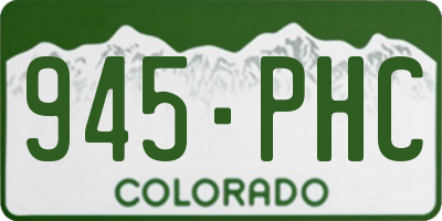 CO license plate 945PHC