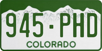 CO license plate 945PHD