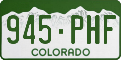 CO license plate 945PHF