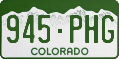 CO license plate 945PHG