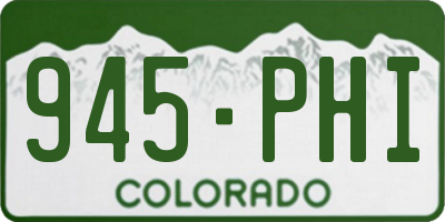 CO license plate 945PHI