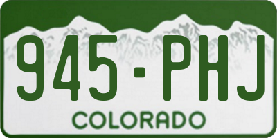 CO license plate 945PHJ