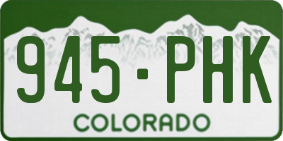 CO license plate 945PHK