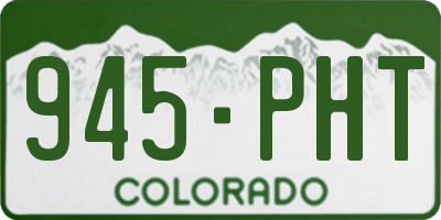 CO license plate 945PHT