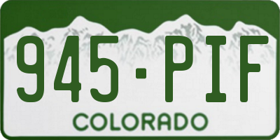 CO license plate 945PIF