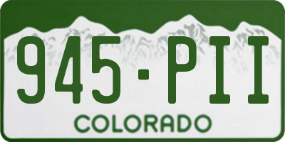 CO license plate 945PII