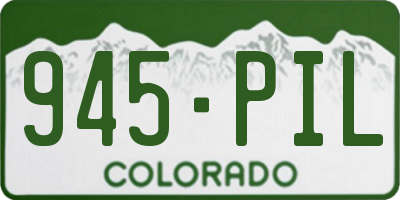 CO license plate 945PIL