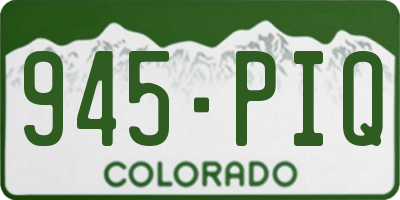 CO license plate 945PIQ