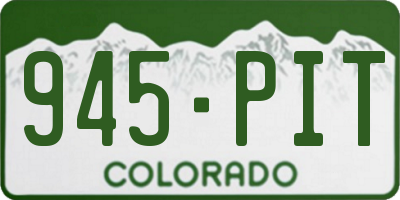 CO license plate 945PIT