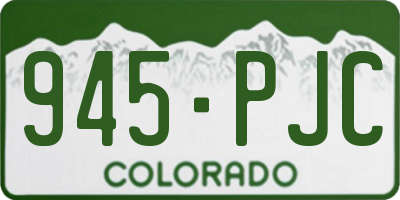 CO license plate 945PJC