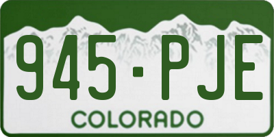 CO license plate 945PJE