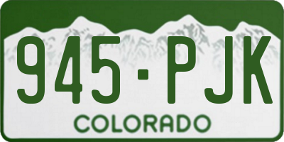 CO license plate 945PJK