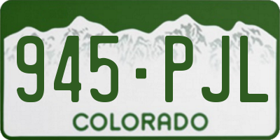 CO license plate 945PJL
