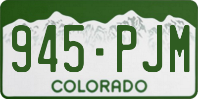 CO license plate 945PJM