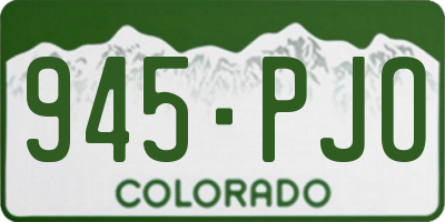 CO license plate 945PJO