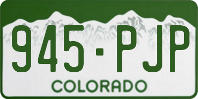 CO license plate 945PJP