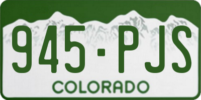 CO license plate 945PJS