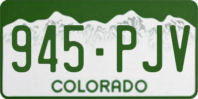 CO license plate 945PJV