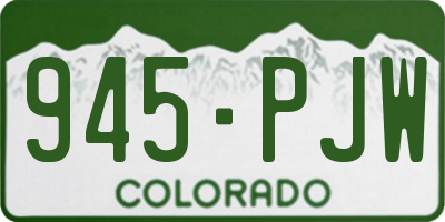 CO license plate 945PJW