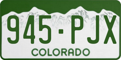 CO license plate 945PJX
