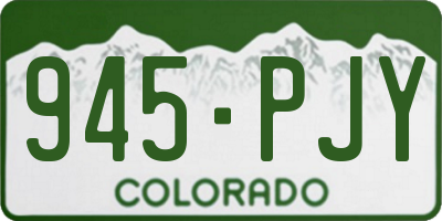 CO license plate 945PJY