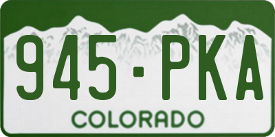 CO license plate 945PKA
