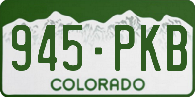 CO license plate 945PKB