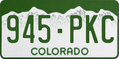 CO license plate 945PKC