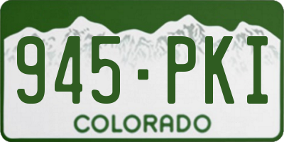 CO license plate 945PKI