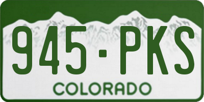 CO license plate 945PKS