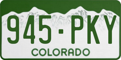 CO license plate 945PKY