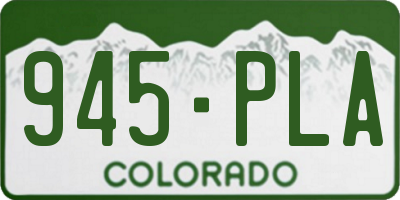 CO license plate 945PLA