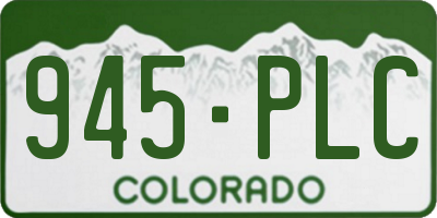 CO license plate 945PLC