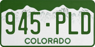 CO license plate 945PLD