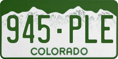 CO license plate 945PLE