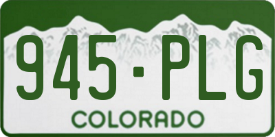 CO license plate 945PLG