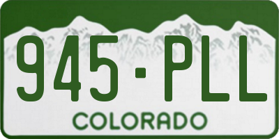 CO license plate 945PLL