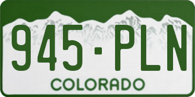 CO license plate 945PLN