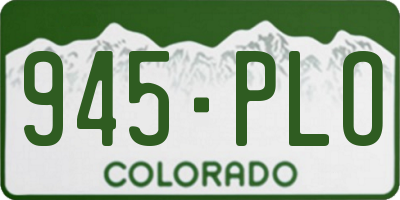CO license plate 945PLO
