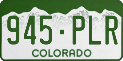 CO license plate 945PLR