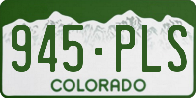 CO license plate 945PLS
